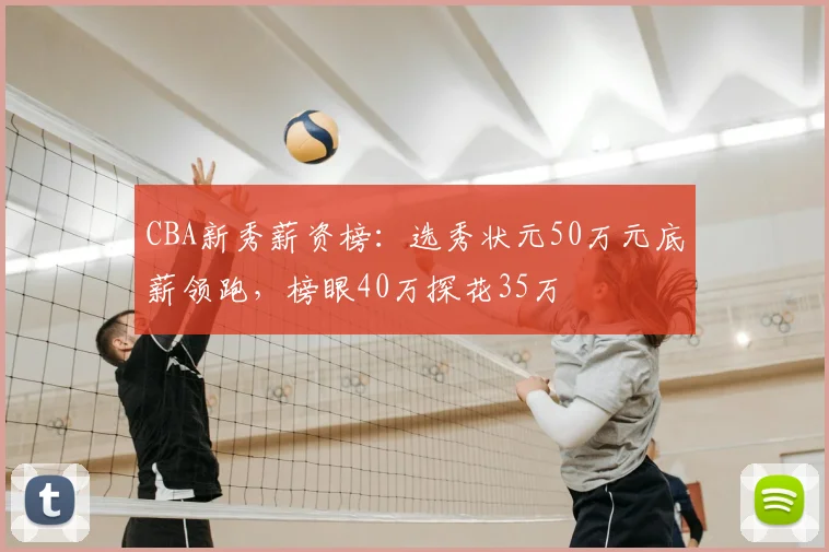 CBA新秀薪资榜：选秀状元50万元底薪领跑，榜眼40万探花35万